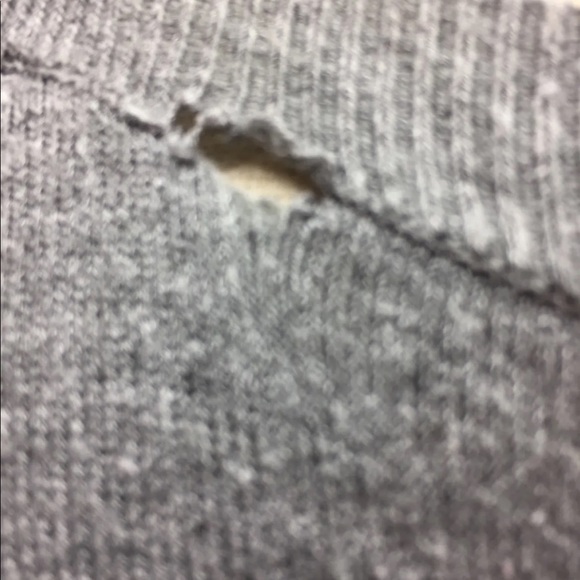 Zara Women Sweater V-Neck Long Sleeve M Gray Pearl Buttons - Picture 9 of 11